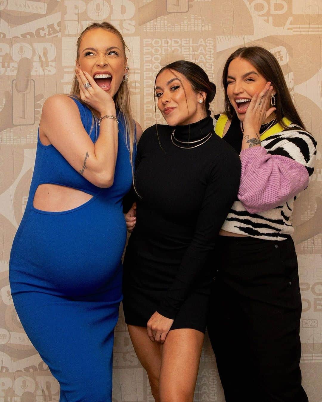 Bruna Unzuetaのインスタグラム：「E a nova co-host do @poddelas é a @thalitameneghim ❤️❤️❤️ ela vai ficar no lugar da @tata por um tempinho, pra ela cuidar do caio que jaja taaaa chegando ai ❤️🥹🥹」