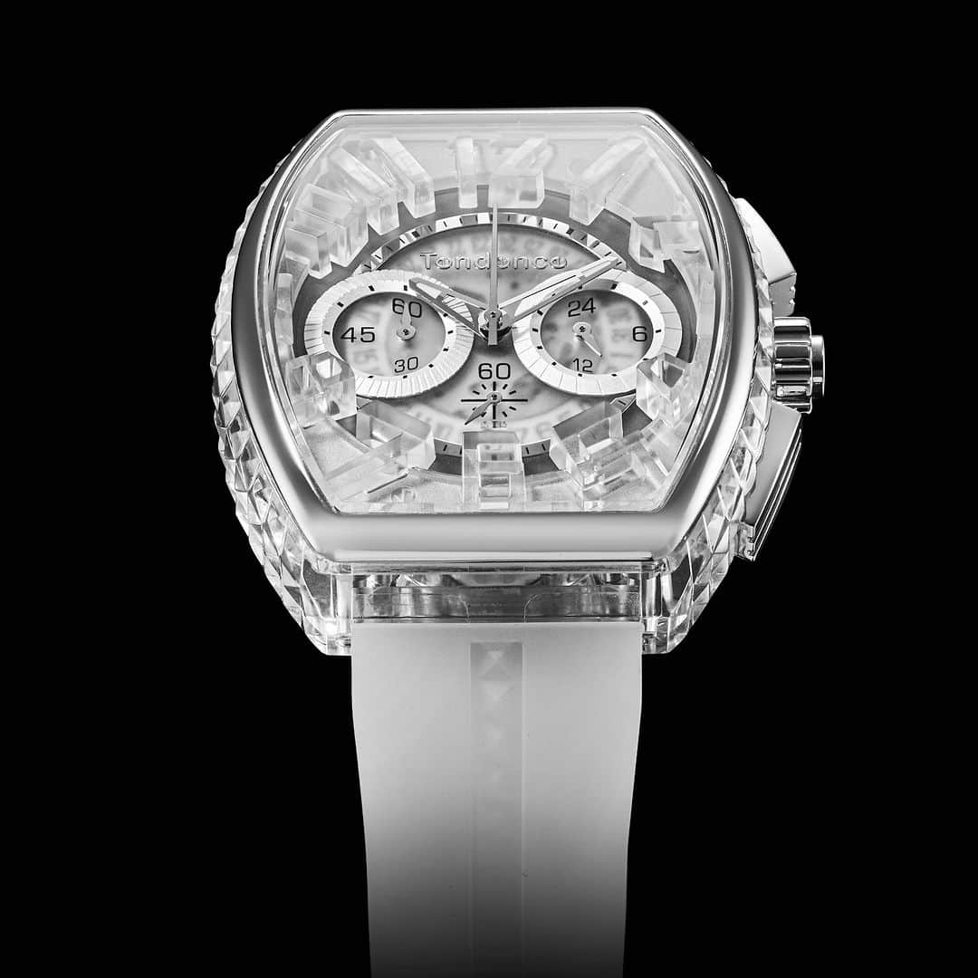 Tendencejapanのインスタグラム：「Tendence PIRAMIDE TY860004K 69,300(tax in)  3Dインデックスと文字盤もクリアーパーツを採用したフルスケルトン仕様は、誰もが思わず見入ってしまうほどのインパクトを放ちます。ユニセックスに楽しめるデザインですので、パートナーとのシェア使いにも活躍します。   #tendence #テンデンス #ウォッチ #watch #腕時計 #mensstyle #ラグジュアリースポーツ #luxurywatch #mensaccessory #ラグジュアリーウォッチ #ユニーク #ラグスポ #mensfashion #ラグジュアリー #luxury」