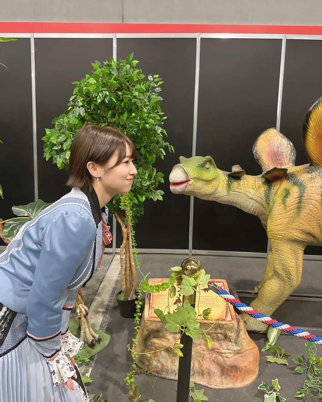 安部若菜さんのインスタグラム写真 - (安部若菜Instagram)「#大阪コミコン で 恐竜に出会いましたー！！🦖🦕  6枚目は大はしゃぎの動画！！  #大阪コミコン2023  5/5-5/7の3日間開催ですが、既に楽しすぎる！  アメコミや映画だけじゃなく、展示もいーっぱいで、老若男女全員楽しい👏 #ゴールデンウィーク#恐竜」5月5日 18時47分 - _wakapon_