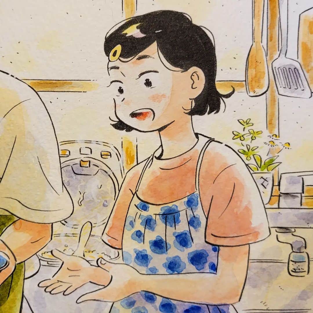 真造圭伍のインスタグラム：「とてもいいカラーが描けた！頑張った。」
