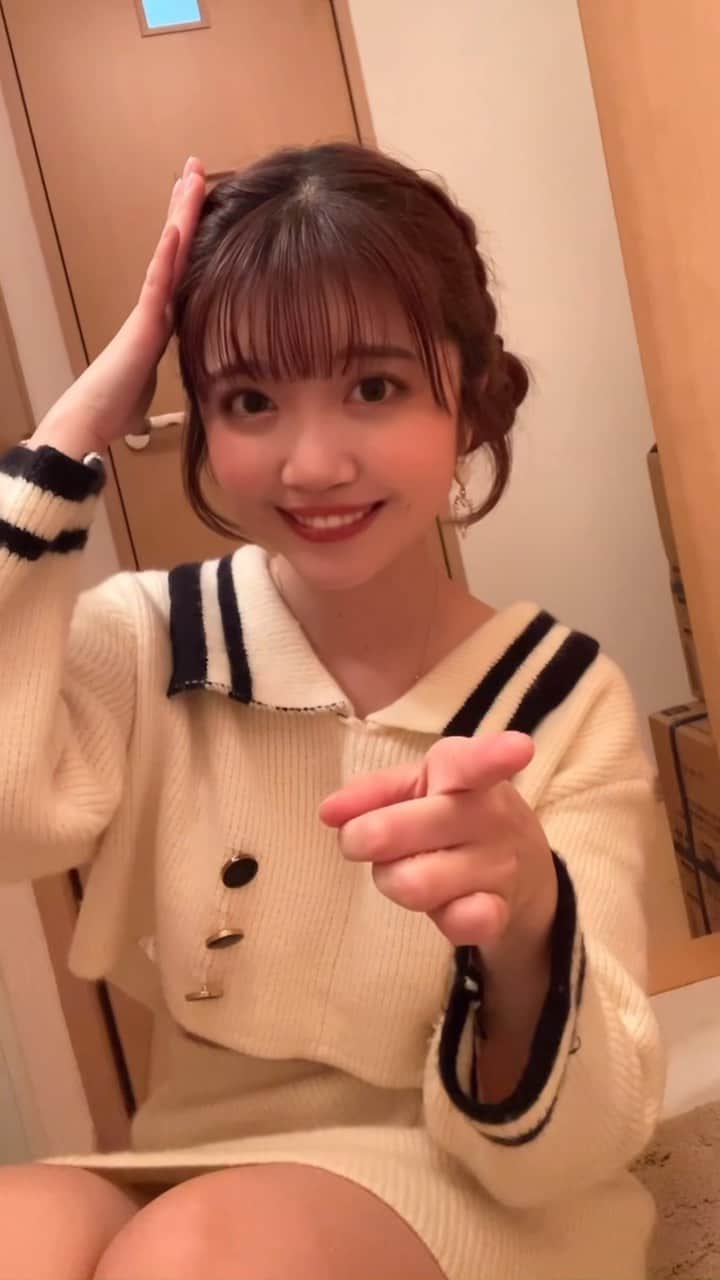 北島萌加のインスタグラム：「女の子は複雑なのっ🥺❕  #もえちゃぽ #羊ヘア #フレンチガーリー #iLife さん #アイライフ #アイドル #03」