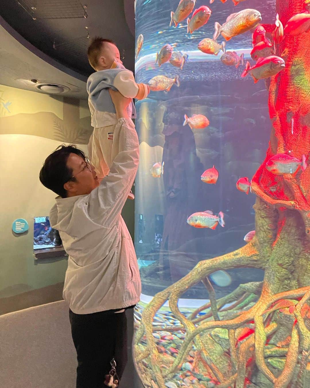 ヨンジュン さんのインスタグラム写真 - (ヨンジュン Instagram)「#230505 우리애기 첫 어린이날 👶🏻 진짜 물고기를 보여줬다🐠🐟」5月5日 19時55分 - windboy511