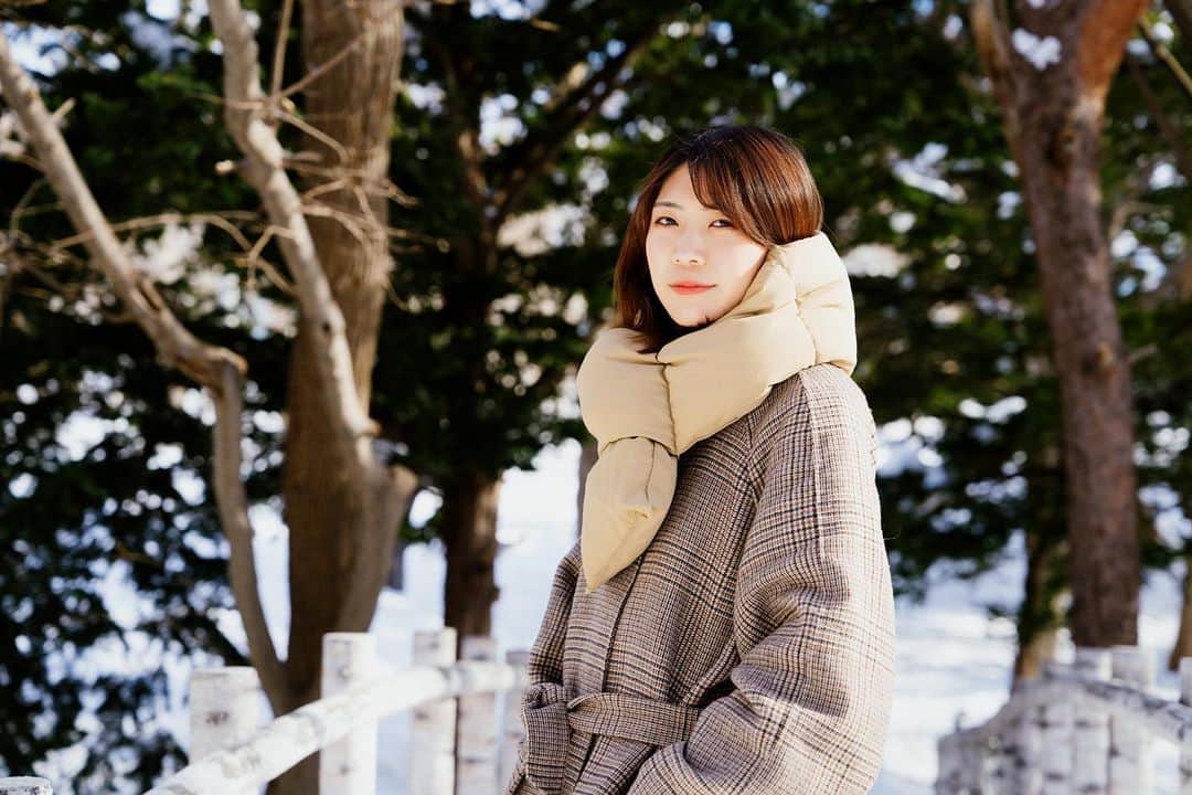 山崎あおいのインスタグラム：「地元・札幌にて☃️」