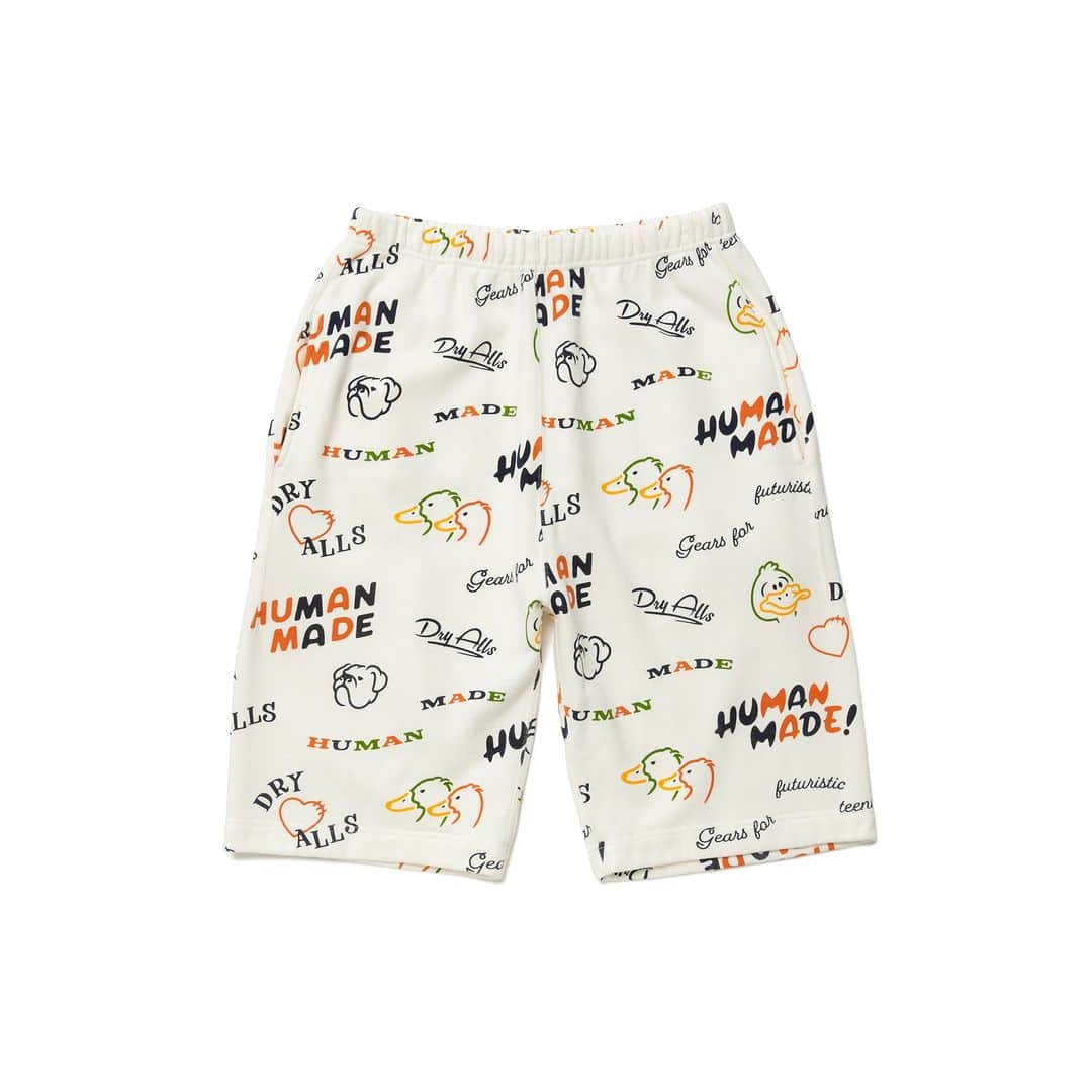HUMAN MADEさんのインスタグラム写真 - (HUMAN MADEInstagram)「"PRINTED SWEAT SHORTS" is available at 6th May 11:00am (JST) at Human Made stores mentioned below.  5月6日AM11時より、"PRINTED SWEAT SHORTS” が HUMAN MADE のオンラインストア並びに下記の直営店舗にて発売となります。  [取り扱い直営店舗 - Available at these Human Made stores] ■ HUMAN MADE ONLINE STORE ■ HUMAN MADE OFFLINE STORE ■ HUMAN MADE HARAJUKU ■ HUMAN MADE SHIBUYA PARCO ■ HUMAN MADE 1928 ■ HUMAN MADE SHINSAIBASHI PARCO  *在庫状況は各店舗までお問い合わせください。 *Please contact each store for stock status.  オリジナルのポップな総柄デザインを落とし込んだスウェットショートパンツ。 同柄のクルーネックスウェットシャツ「PRINTED S/S SWEATSHIRT」とセットアップで着用いただくことが可能です。  Sweatshorts covered with an original pop pattern. Complete the look with the crew neck Printed S/S Sweatshirt in the same pattern.」5月5日 11時09分 - humanmade