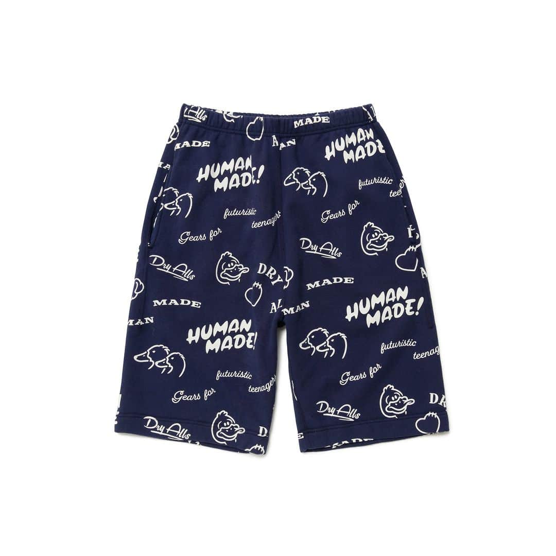 HUMAN MADEさんのインスタグラム写真 - (HUMAN MADEInstagram)「"PRINTED SWEAT SHORTS" is available at 6th May 11:00am (JST) at Human Made stores mentioned below.  5月6日AM11時より、"PRINTED SWEAT SHORTS” が HUMAN MADE のオンラインストア並びに下記の直営店舗にて発売となります。  [取り扱い直営店舗 - Available at these Human Made stores] ■ HUMAN MADE ONLINE STORE ■ HUMAN MADE OFFLINE STORE ■ HUMAN MADE HARAJUKU ■ HUMAN MADE SHIBUYA PARCO ■ HUMAN MADE 1928 ■ HUMAN MADE SHINSAIBASHI PARCO  *在庫状況は各店舗までお問い合わせください。 *Please contact each store for stock status.  オリジナルのポップな総柄デザインを落とし込んだスウェットショートパンツ。 同柄のクルーネックスウェットシャツ「PRINTED S/S SWEATSHIRT」とセットアップで着用いただくことが可能です。  Sweatshorts covered with an original pop pattern. Complete the look with the crew neck Printed S/S Sweatshirt in the same pattern.」5月5日 11時09分 - humanmade
