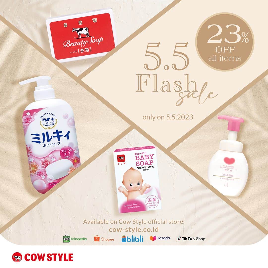 のインスタグラム：「📣 LIKE, SAVE, SHARE  Yay! This May is gonna be Marvelous, so is your SKIN! ✨ Up to 15% off on our POPULAR products on 1-24 May ✨ 23% off on EVERYTHING only on 5 May  ❣️❣️ Link in bio to shop. Hurry before the sale ends! ❣️❣️  #cowstyleindonesia #cowstylebeauty #cumacowdihatiku #MarvelousMay」