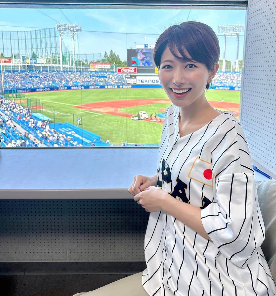 のインスタグラム：「今日のたまッチ！はMC#中居正広 さん「侍ジャパン 祝！世界一 人生激変SP」13:50〜です🌻  私は神宮球場から、デーゲーム２試合の途中経過を生中継でお伝えします⚾️  #こどもの日#GW #侍ジャパン」