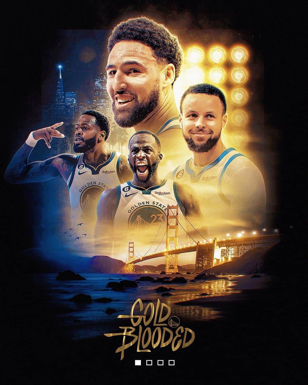 ゴールデンステート・ウォリアーズのインスタグラム：「One down. Three to go.  #GoldBlooded」