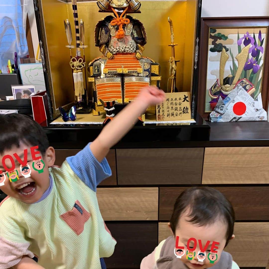 百千糸のインスタグラム：「こどもの日🎏 おめでとう🎉」
