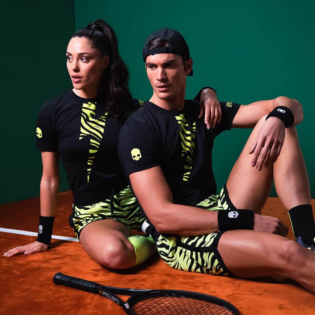 のインスタグラム：「⚡Make a bold statement on the tennis court with Hydrogen's electrifying new graphic.  The perfect blend of bold animal prints and striking lightning bolt.  hydrogen.it  #hydrogen_official #luxurysportswear #tennisuniform #tennis23」