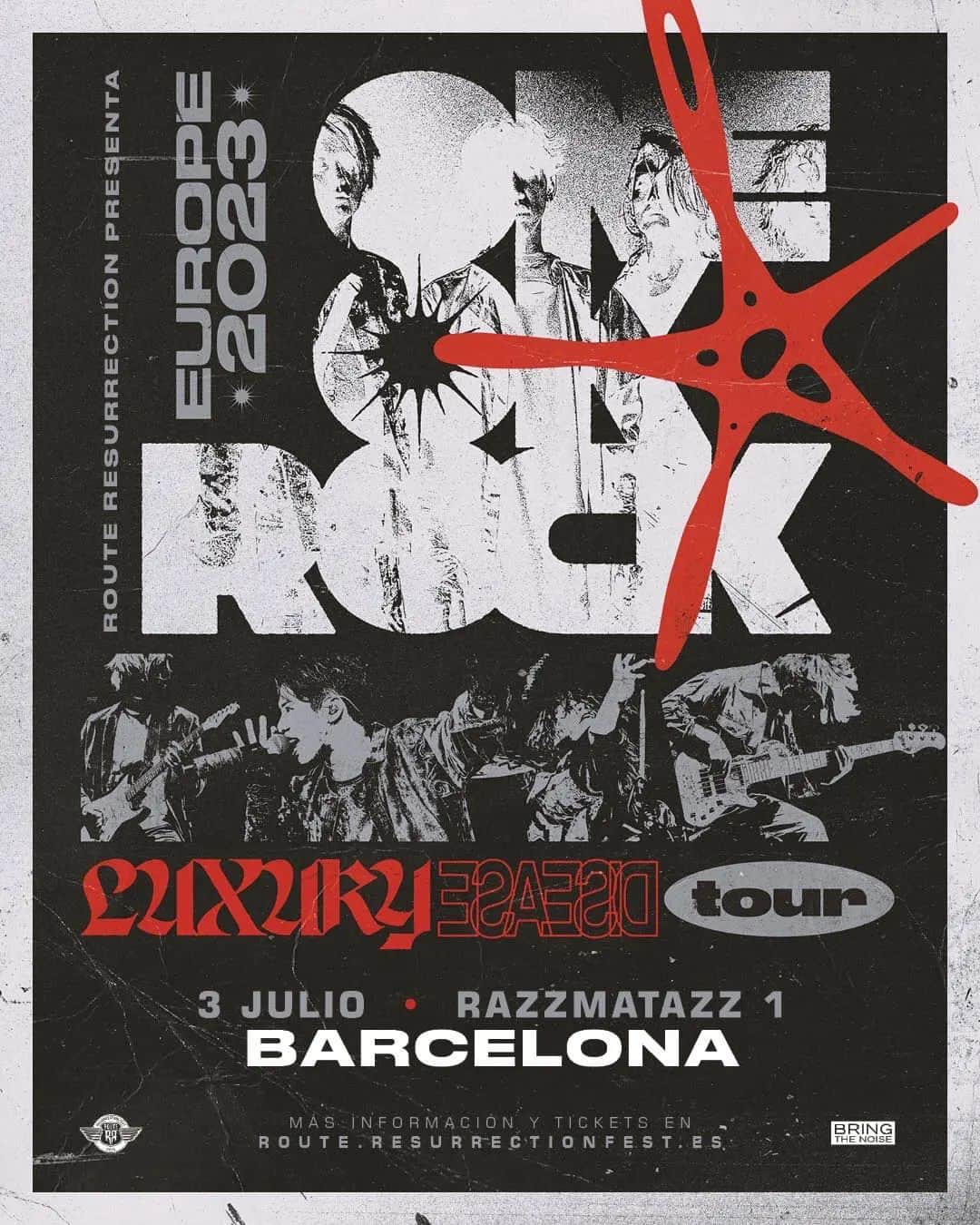 ONE OK ROCKのインスタグラム：「We're coming Barcelona!! For the first time, the band will be headlining in Spain on our Europe Tour this coming summer. Check out the details for this new added show:  www.oneokrock.com/en/tour/  #ONEOKROCK #LuxuryDisease #tour」