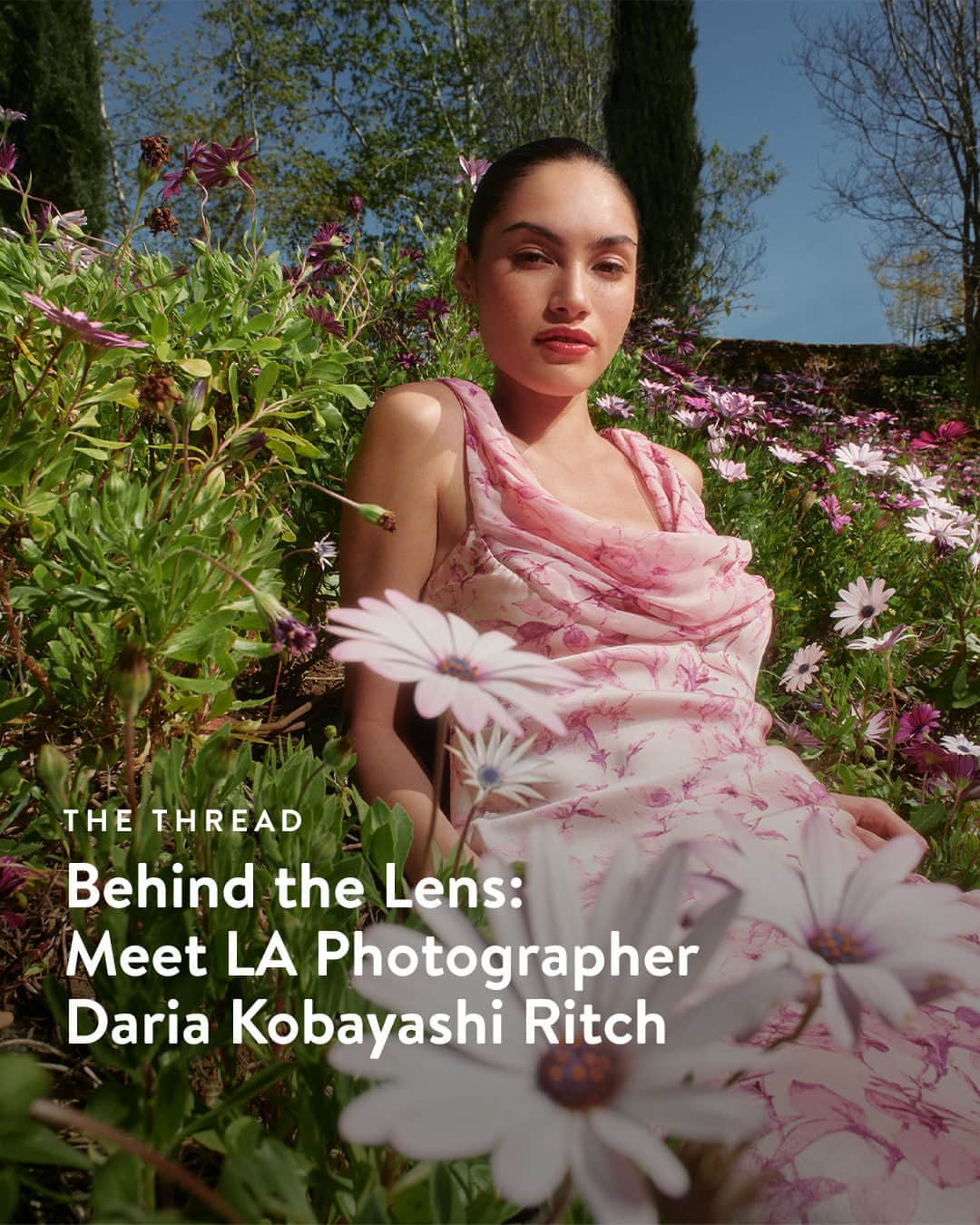 Nordstromのインスタグラム：「Daria Kobayashi Ritch is an LA-based photographer whose images have graced the pages of Vogue, i-D, TIME and Harper's Bazaar, to name a few. In this interview, she talks about her vision for the Nordstrom summer '23 campaign (image above); the challenges of representation and diversity behind the lens; and how her heritage has shaped her outlook on work, life and the world.」