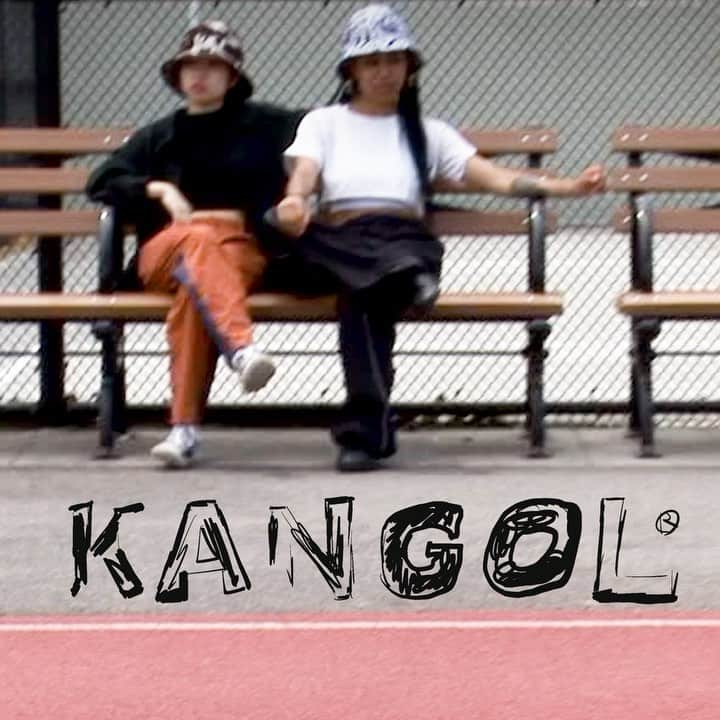 更井真理のインスタグラム：「KANGOL❤️🦘New video OUT @kangol_headwear Starring @leyona_dance @doodleb0b_  Directed and Illustrated @saraimari724 & DP @i.a_n_  #kangol #kangolhat」