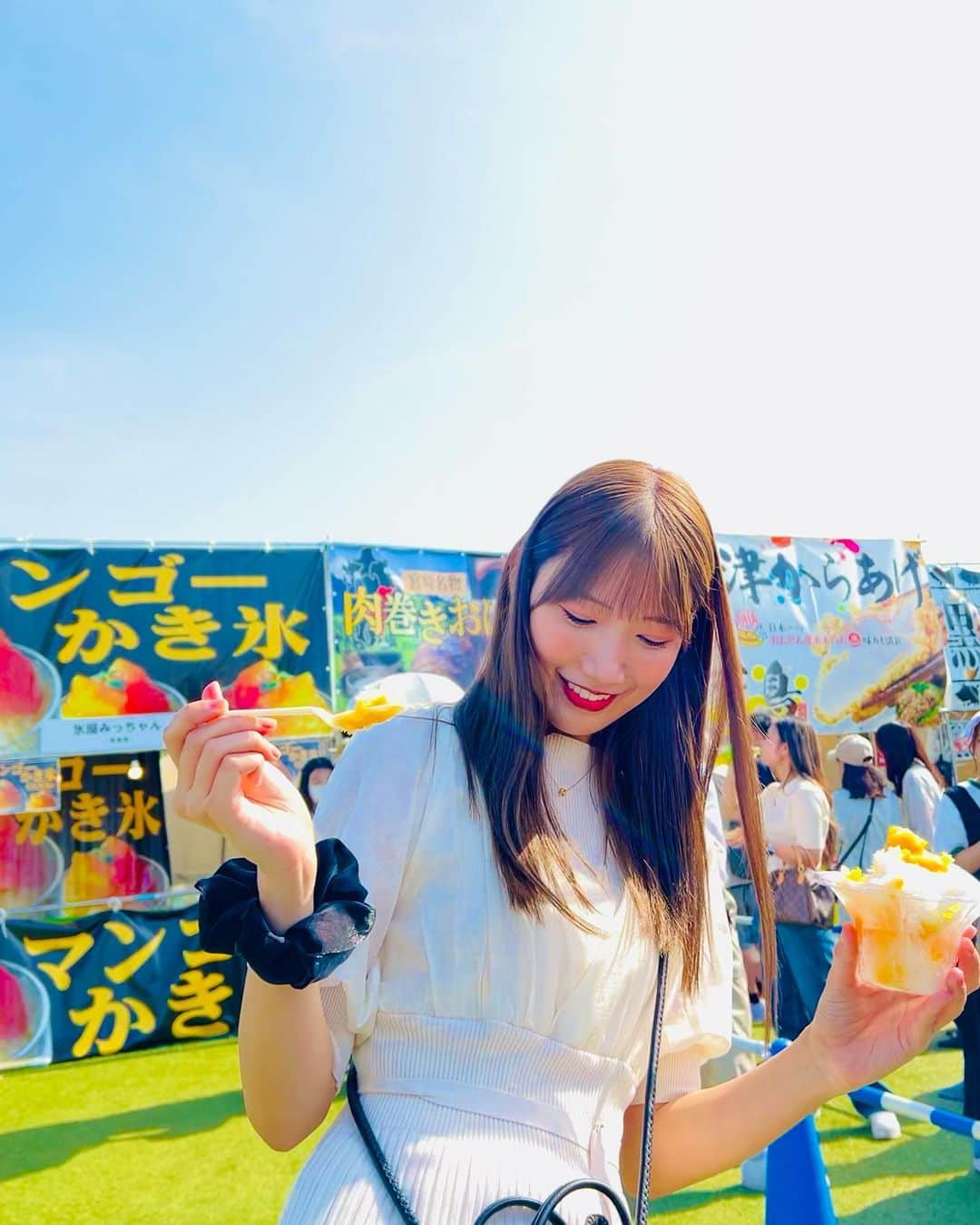 田中菜津美さんのインスタグラム写真 - (田中菜津美Instagram)「. . GWの思い出🍧モリコロパーク . #名古屋　#ただいま  #かき氷鞄にぶちまけました」5月5日 21時45分 - natsumitanaka_0810