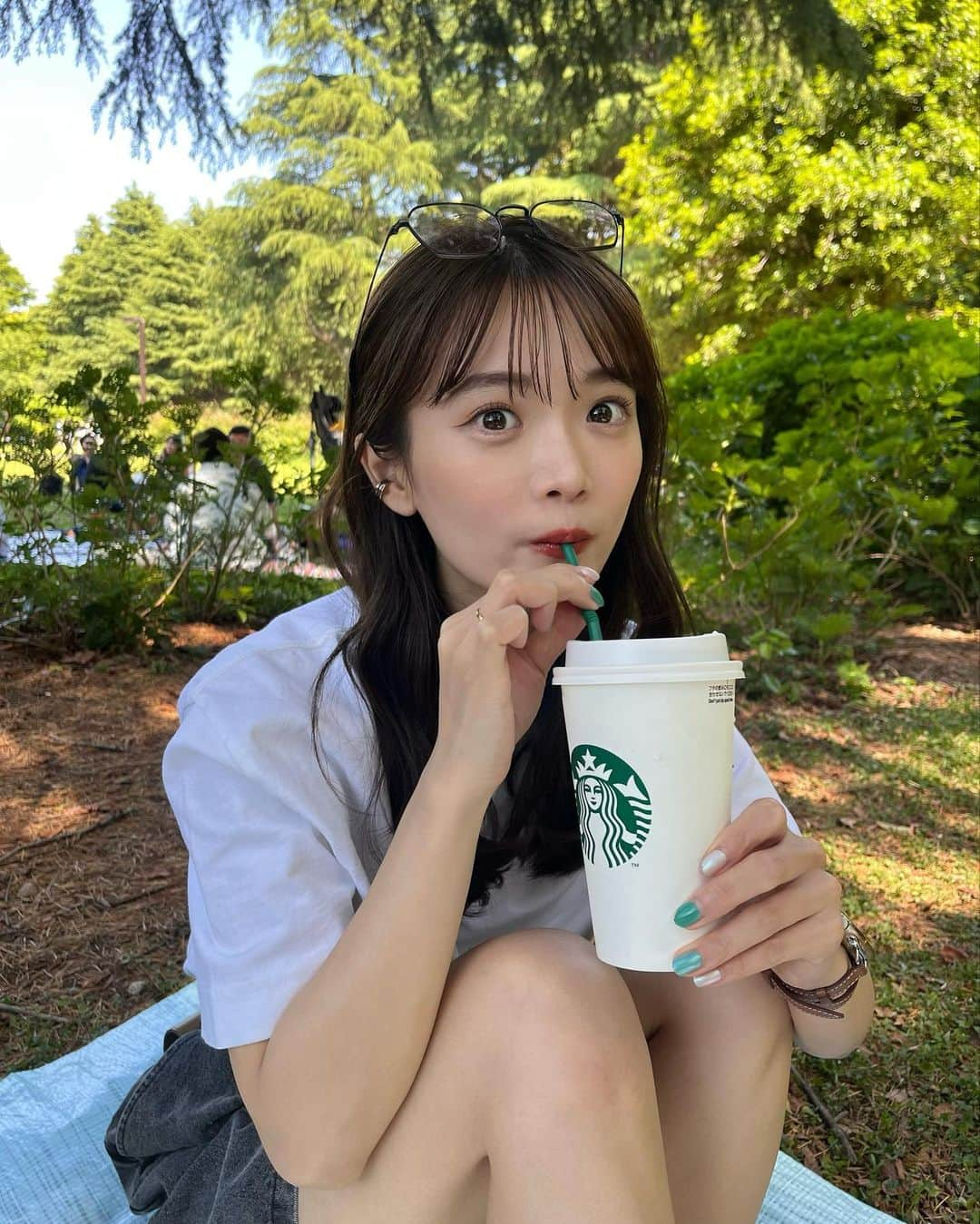 田久保夏鈴さんのインスタグラム写真 - (田久保夏鈴Instagram)「ピクニック🧺🌱 ゆーったり過ごした  ハーフパンツはpinueの新作🤫♡」5月5日 21時59分 - kar_insta_gram