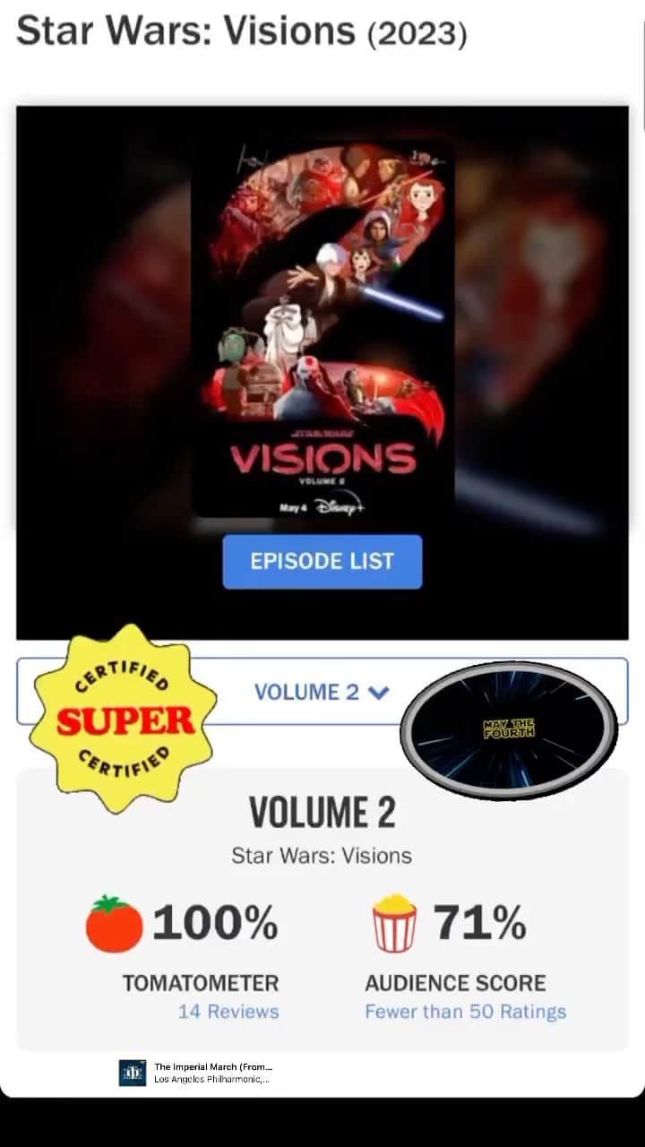 ダンテ・カーヴァーのインスタグラム：「Star Wars Visions Vol2」