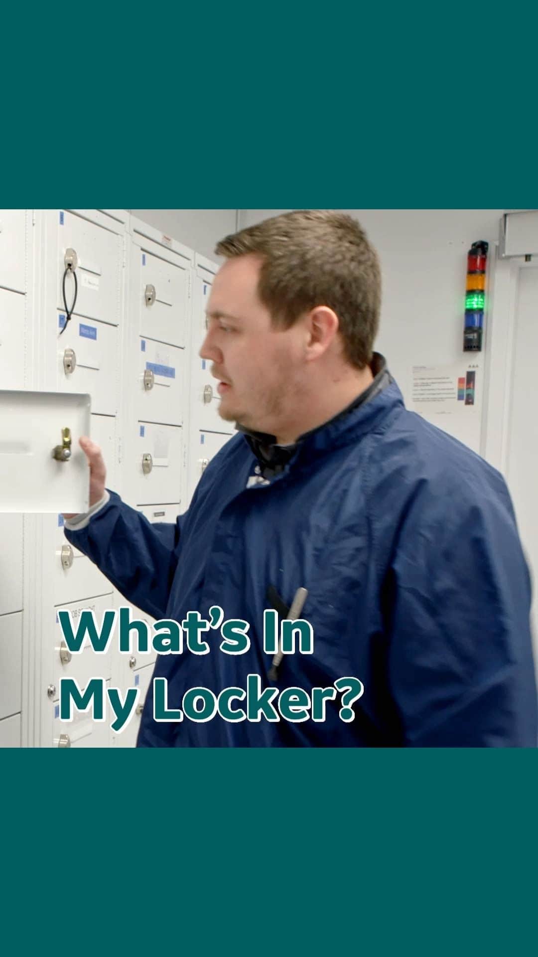 GeneralElectricのインスタグラム：「What’s in my ba—LOCKER!? 👀 Furnace Technician Zach Green shows off his everyday essentials when working in GE’s Clean Room. 🦾 #GE #STEM #science」