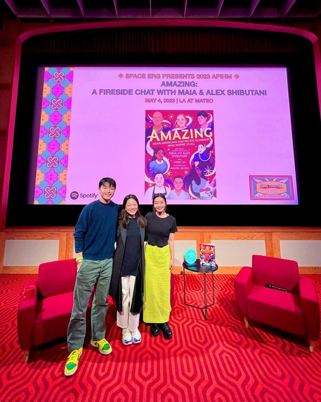 マイア・シブタニのインスタグラム：「Thank you, @spotify and SPACE for having us in to celebrate Asian Pacific Islander Heritage Month with you! 💚✨」