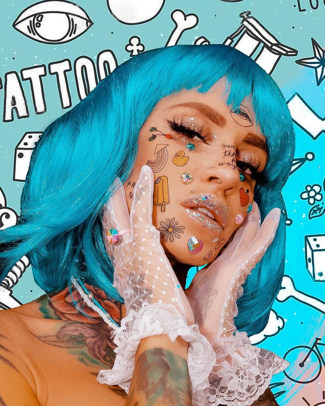 Bantik Boyのインスタグラム：「👽💙 @bantikboymodel  #bantikboy  #tattoo」