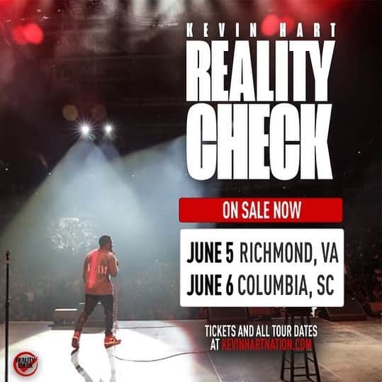 ケビン・ハートさんのインスタグラム写真 - (ケビン・ハートInstagram)「TICKETS ON SALE NOW!!! Reality Check Tour is coming to Richmond, VA on June 5 and Columbia, SC June 6. Get your tickets now at KEVINHARTNATION.COM !!」5月6日 2時46分 - kevinhart4real