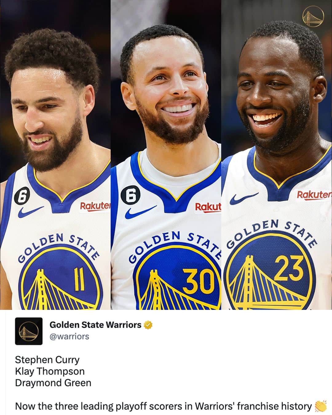 ゴールデンステート・ウォリアーズのインスタグラム：「ICONIC trio.」
