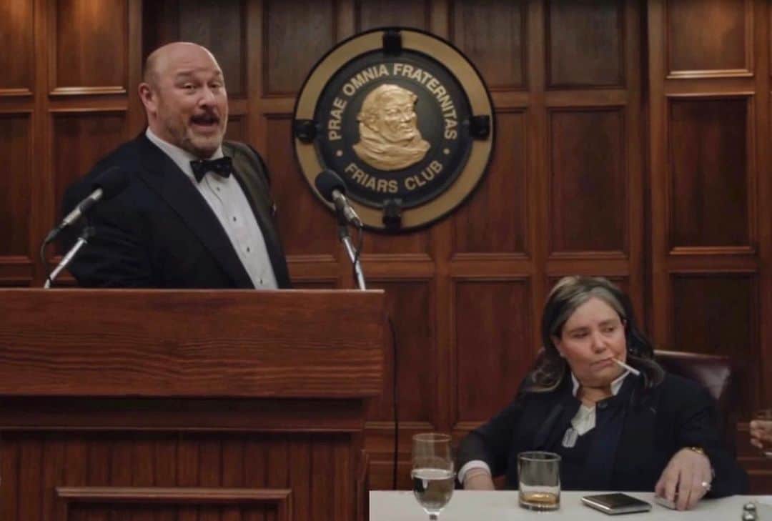 ウィル・サッソのインスタグラム：「Carmine Streeto roasts Susie Myerson at the Friars Club in 1990. @maiseltv」