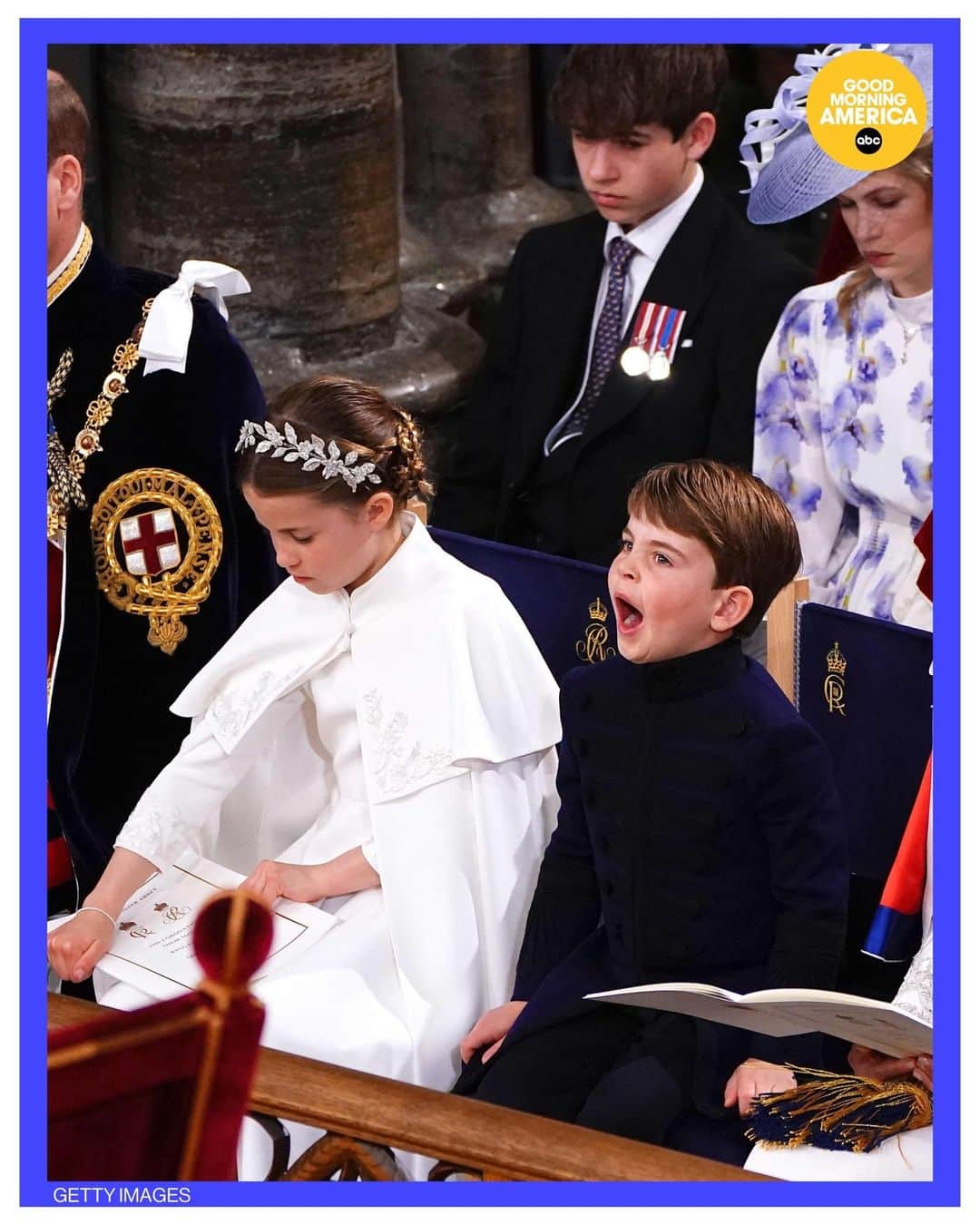 Good Morning Americaさんのインスタグラム写真 - (Good Morning AmericaInstagram)「#PrinceLouis' facial expressions stole the show at King Charles' #coronation. ❤️   Link in bio for the best moments from Prince William and Kate's children at the big event.   #kingcharles #royalfamily #royals #princewilliam #katemiddleton #princegeorge #princesscharlotte」5月6日 23時19分 - goodmorningamerica
