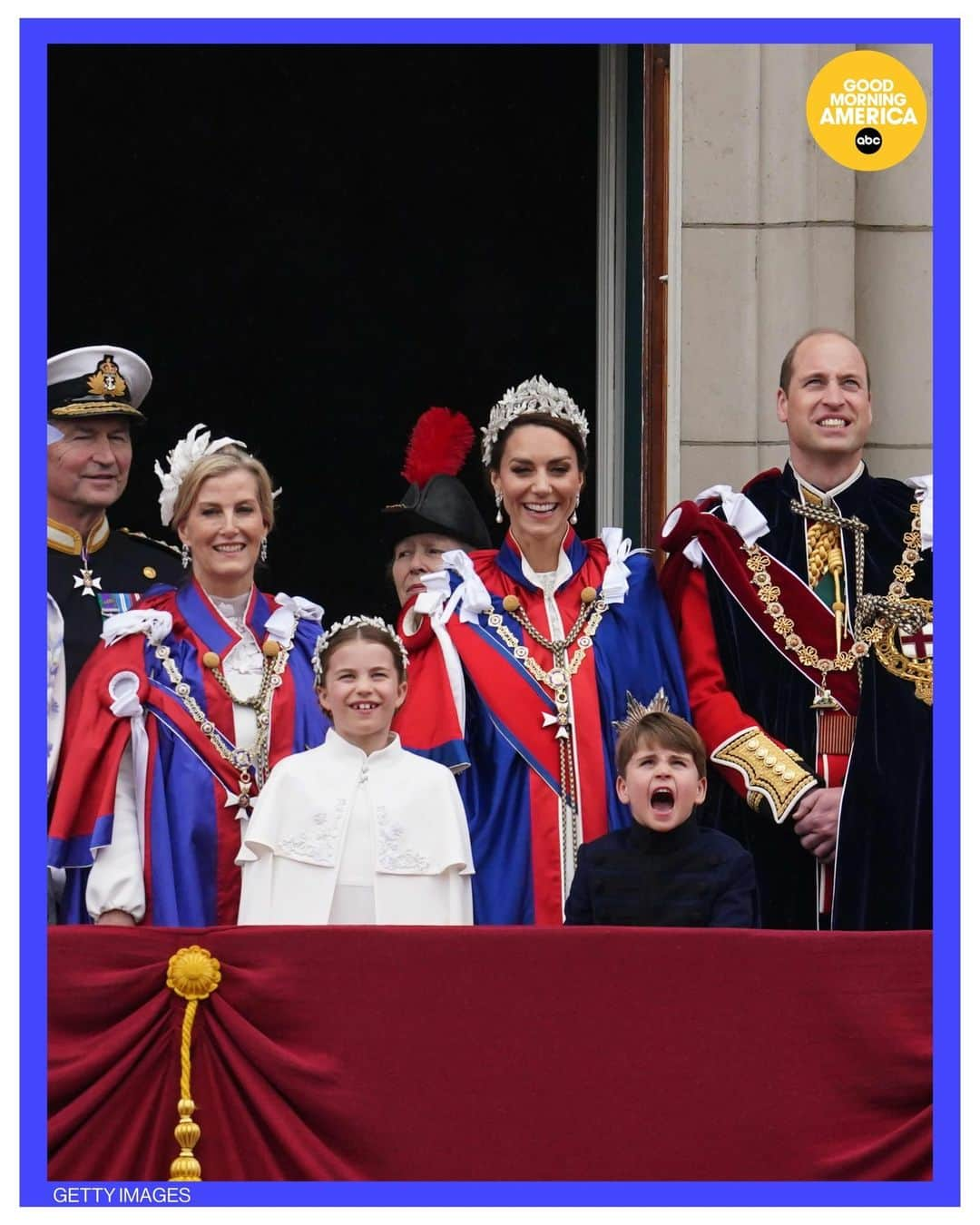 Good Morning Americaさんのインスタグラム写真 - (Good Morning AmericaInstagram)「#PrinceLouis' facial expressions stole the show at King Charles' #coronation. ❤️   Link in bio for the best moments from Prince William and Kate's children at the big event.   #kingcharles #royalfamily #royals #princewilliam #katemiddleton #princegeorge #princesscharlotte」5月6日 23時19分 - goodmorningamerica