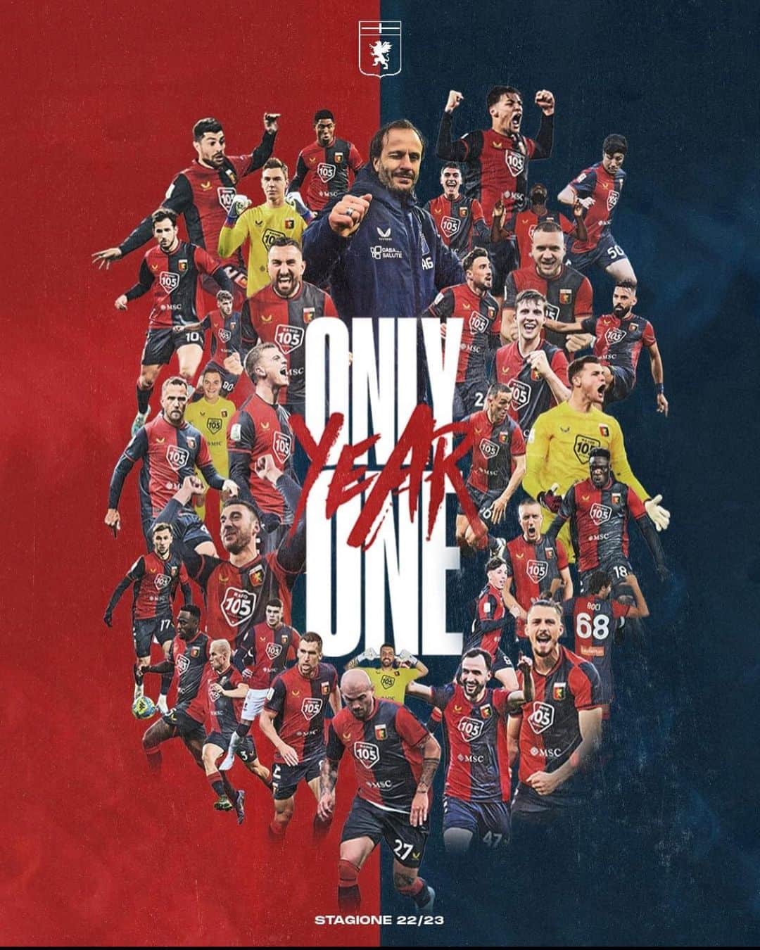 ユライ・クツカのインスタグラム：「Che SPETTACOLO @genoacfc ❤️💙 sei di nuovo dove meriti di esserci in SERIE A 🫶🏻🍾complimenti ai tutti gli ragazzi e soprattutto mister @albertogilardino grande Gila 👊👊👊 #genoacfc #forzagenoa @genoaignorante @genoa_supporters @genoafanpage @genoa」