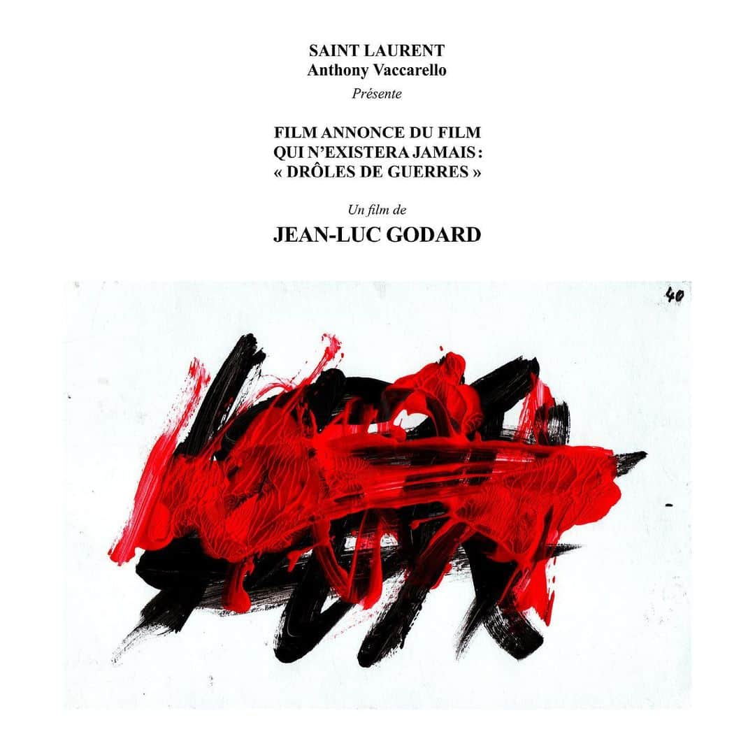 サンローランさんのインスタグラム写真 - (サンローランInstagram)「Saint Laurent Productions by Anthony Vaccarello presents  Trailer of a movie that will never exist: “Phony Wars” by Jean-Luc Godard  76th Cannes Film Festival - Official selection  Produced by Saint Laurent, Anthony Vaccarello, Vixens, Gary Farkas, Clément Lepoutre & Olivier Muller. Co-produced by L’Atelier.  #YSL #SaintLaurent #YvesSaintLaurent #SaintLaurentProductions #JeanLucGodard @anthonyvaccarello」5月6日 17時02分 - ysl