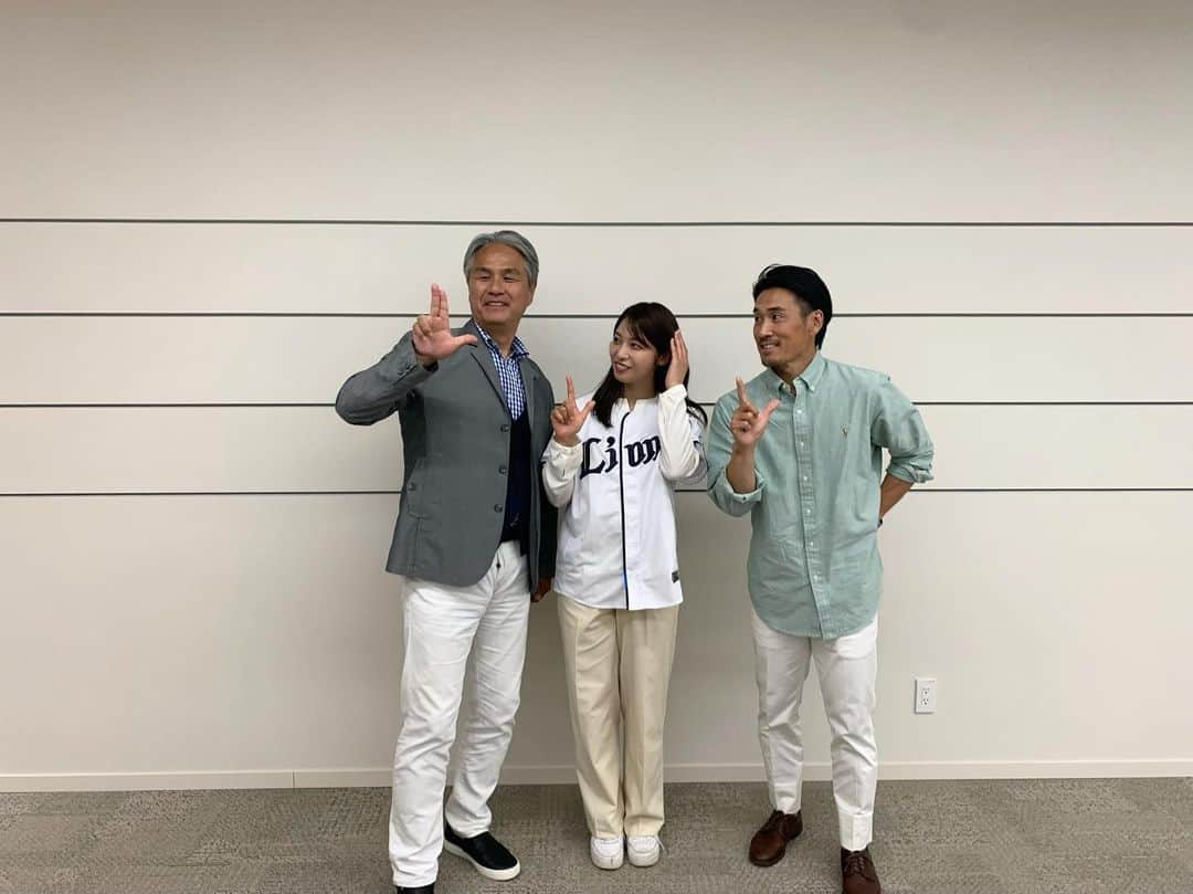 山口清香さんのインスタグラム写真 - (山口清香Instagram)「武蔵野銀行さんpresents「埼玉西武ライオンズ応援レジェンドOBトークショー」のMCをさせていただきました！  鈴木健さん、片岡保幸さん、 貴重なお話をありがとうございました🦁 お二人とも優しくて、とっても楽しい時間を過ごすことができました！  ご来場くださった方々もありがとうございました🌿🌝  #ライオンズ #ライオンズチャンネル #lions」5月6日 21時42分 - sayaka__yamaguchi_