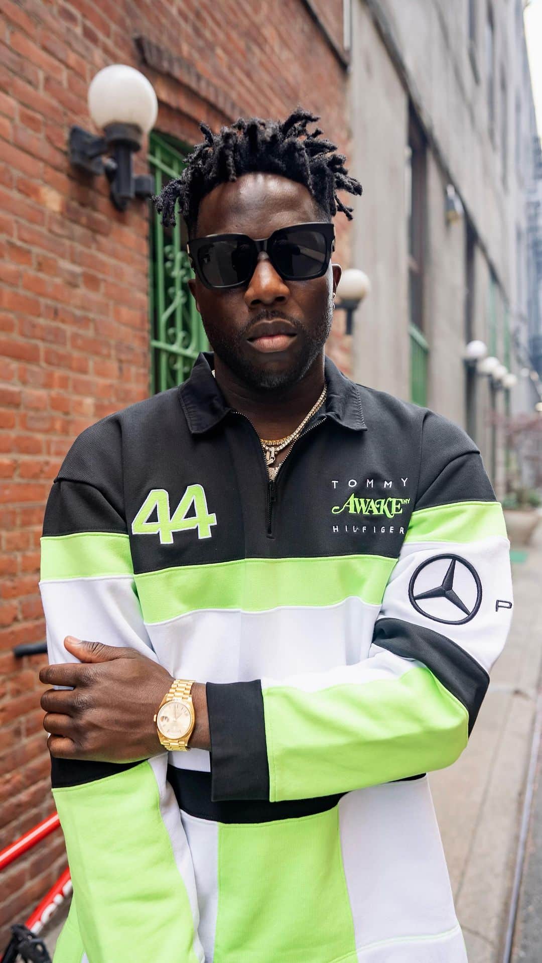 Tommy Hilfigerのインスタグラム：「From Queens to Miami, @Nigelsylvester continues to push the boundaries between BMX and fashion – this time in #TommyxMercedesAMGF1xAwakeNY.」