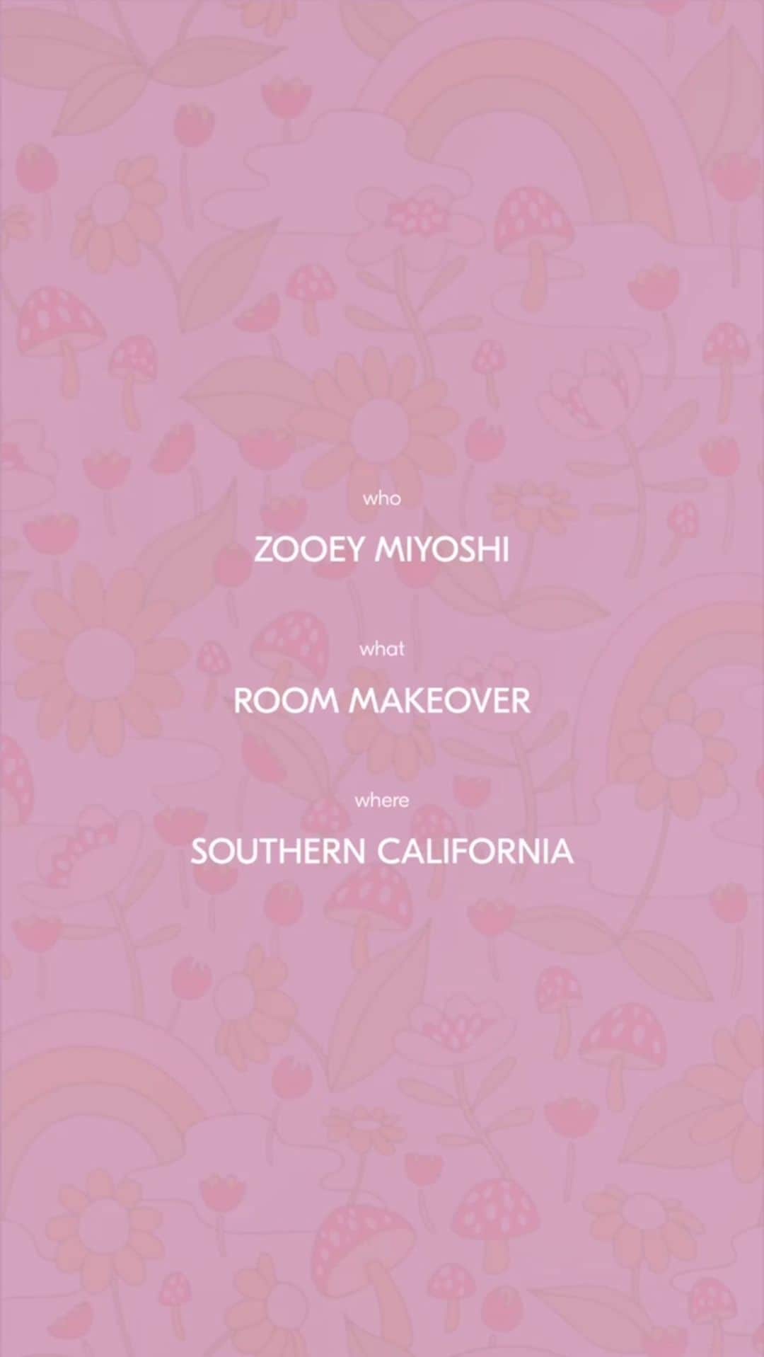 Zooey Miyoshiのインスタグラム：「Fit for a tween queen! Take a tour through Zooey Miyoshi’s newly redecorated room and garage-turned-rock band base. #WestElmKids」