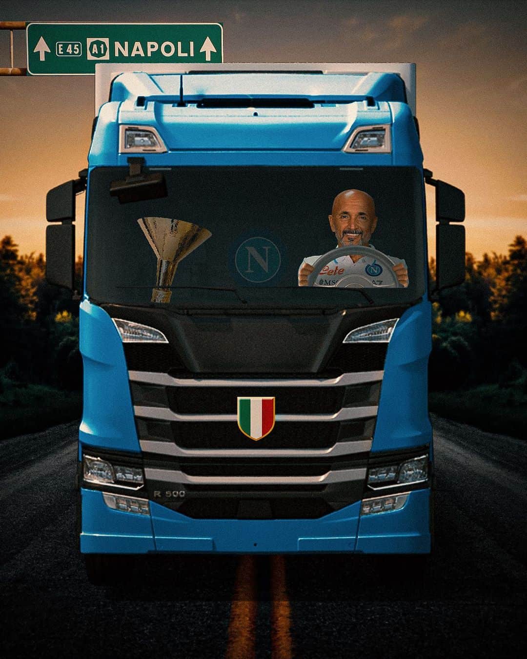 SSCナポリさんのインスタグラム写真 - (SSCナポリInstagram)「🏆 C’è un collo in viaggio verso Napoli…   💙 #Napul3 #ForzaNapoliSempre #TuttoPerLei」5月7日 5時35分 - officialsscnapoli