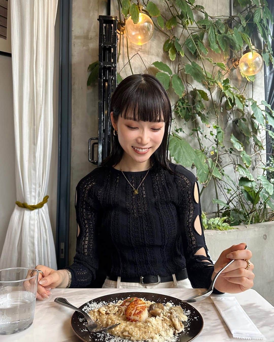 金澤楓さんのインスタグラム写真 - (金澤楓Instagram)「lunch♡  念願の @murua_ryoko  まず顔が好きです。笑  また🫶  #東京#gw#カフェ#恵比寿カフェ#ランチ#東京ランチ#恵比寿」5月7日 17時19分 - kae_o51o