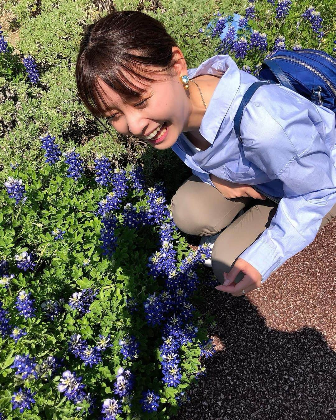 望木聡子さんのインスタグラム写真 - (望木聡子Instagram)「#ブルーボネット ラストイヤー💠 長期休園を前に。またね！  生きる花は心の拠り所のひとつです。 わたしもがんばるよ。  #名古屋港ワイルドフラワーガーデン #GW #ゴールデンウィーク #花 #flowers #bluebonnets #てんとう虫 #ladybug #あんかけパスタ #名古屋めし #メーテレ #メーロメロアンバサダー #アナウンサー #望木聡子」5月7日 17時42分 - satoko_mochiki