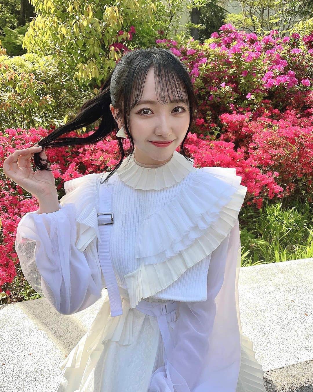 石田千穂のインスタグラム：「🌺 #stu48 #石田千穂 #ポニーテール」