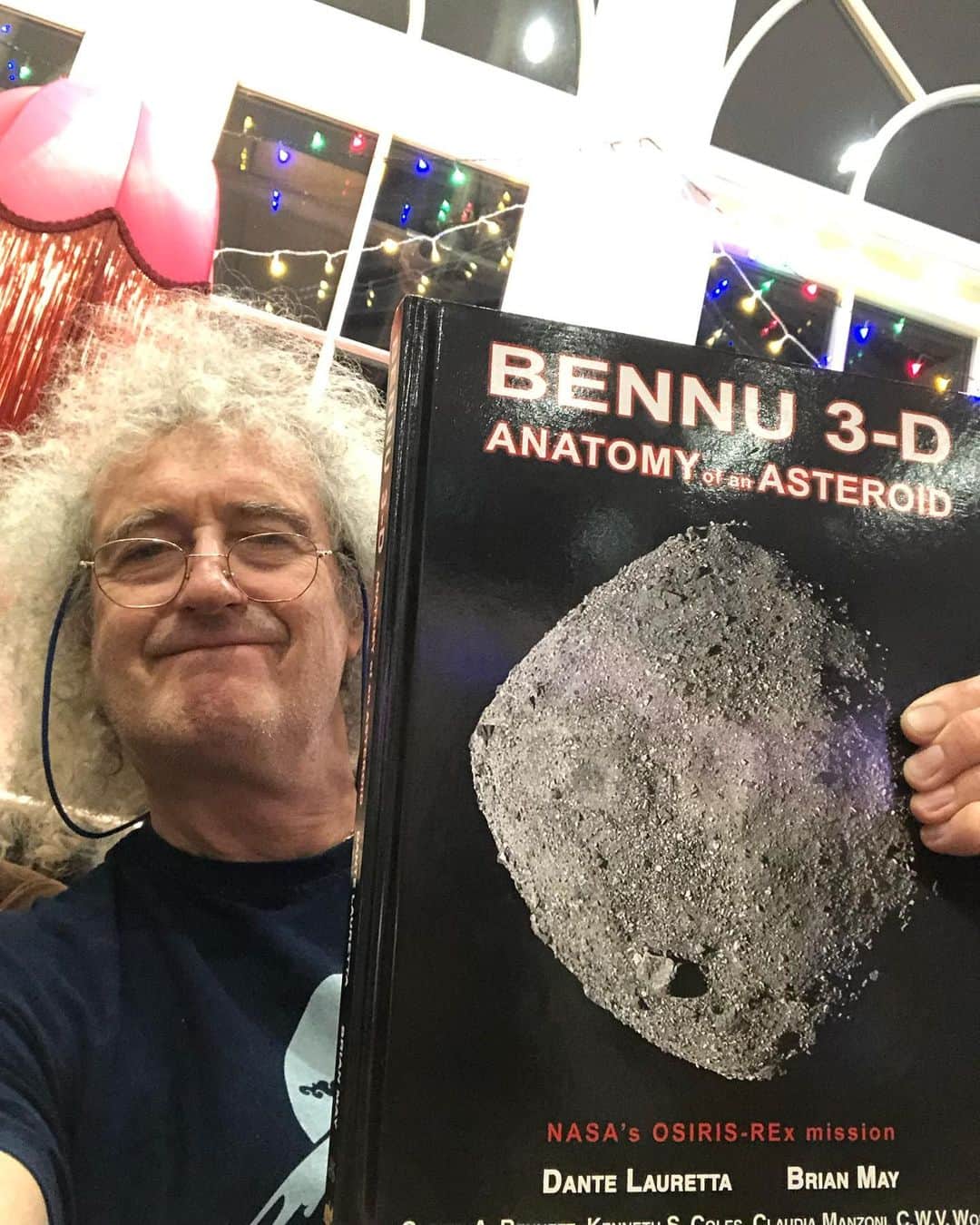 ブライアン・メイさんのインスタグラム写真 - (ブライアン・メイInstagram)「Teaser !!! Coming soon ! The first ever 3-D atlas of an asteroid !!! BENNU 3-D !!! I share the author credit with the leader of that stunning NASA mission called OSIRIS REx - which sent a space craft to study this near-earth object. Moreover me and my esteem’d colleague @lonely_whispers_  Claudia Manzoni supplied the stereo processing of the wonderful images they captured - and were able to assist in the choice of site for sampling the Rocky material of this amazing cosmic RUBBLE PILE.  SOON !!! Launching soon !!! Info soon ! Bri」5月7日 10時20分 - brianmayforreal