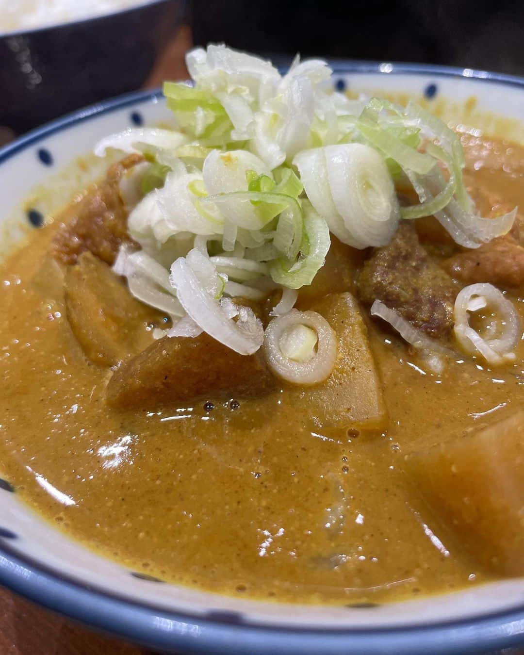 外園一馬のインスタグラム：「もつ煮込みと思いきや、カレー🍛」