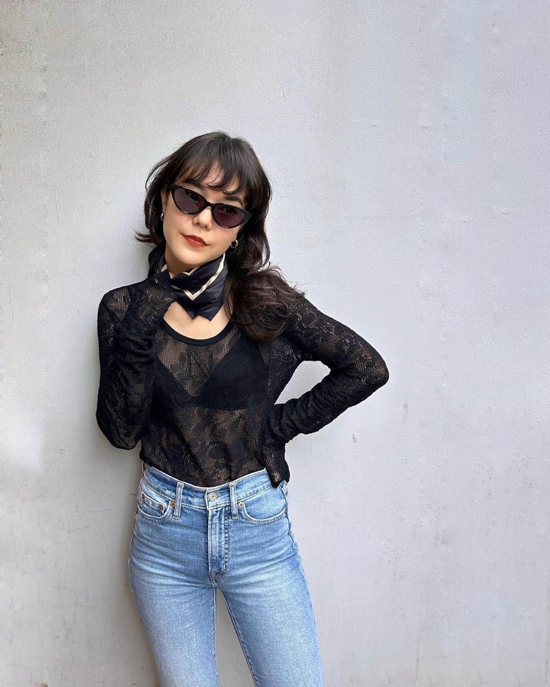 長澤メイのインスタグラム：「🖤🖤🖤  @haengnae_official  #HAENGNAE」