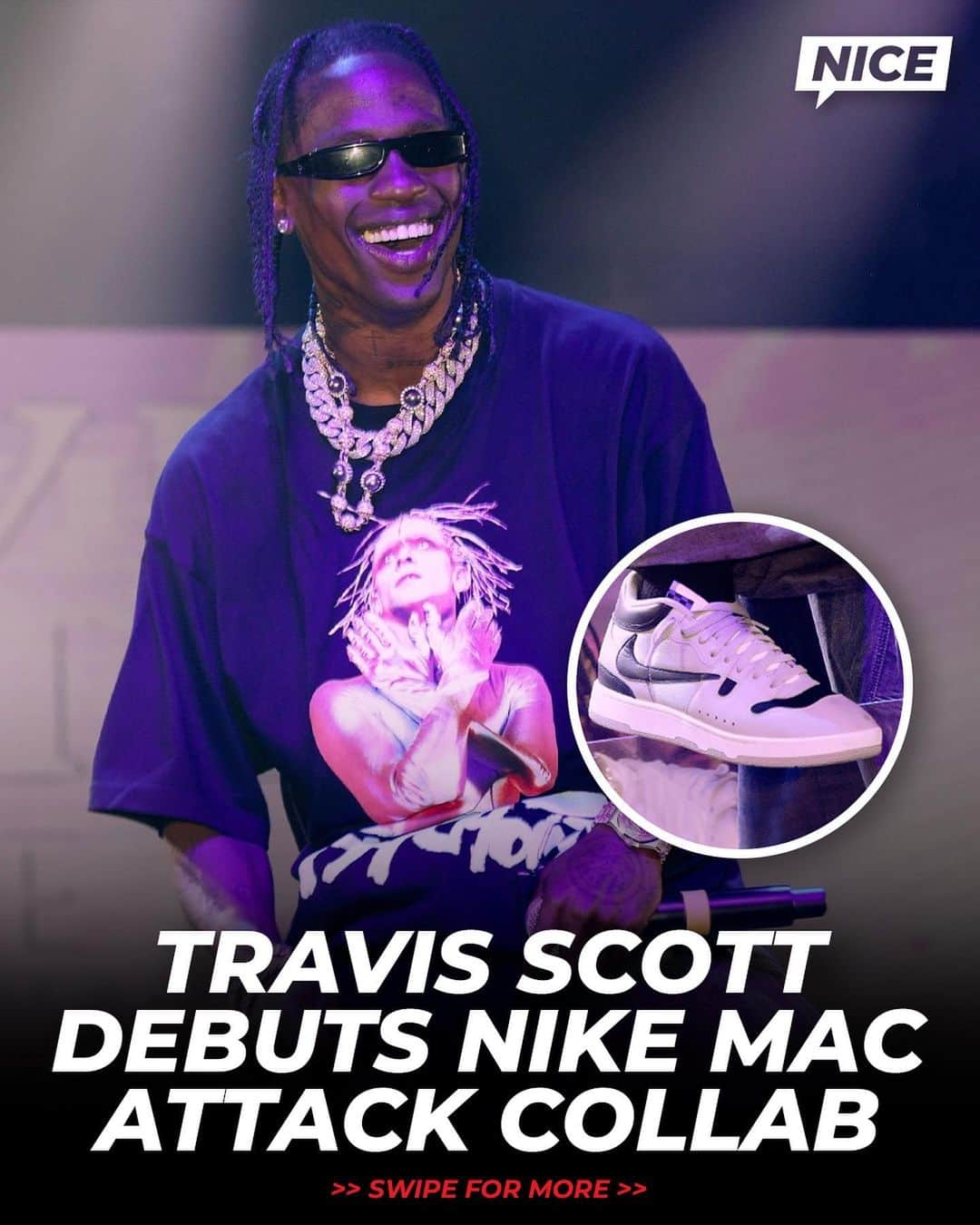 Nice Kicksさんのインスタグラム写真 - (Nice KicksInstagram)「@travisscott brought out his Nike Mac Attack collab for the first time last night 👀 Thoughts? 🤔」5月8日 3時09分 - nicekicks