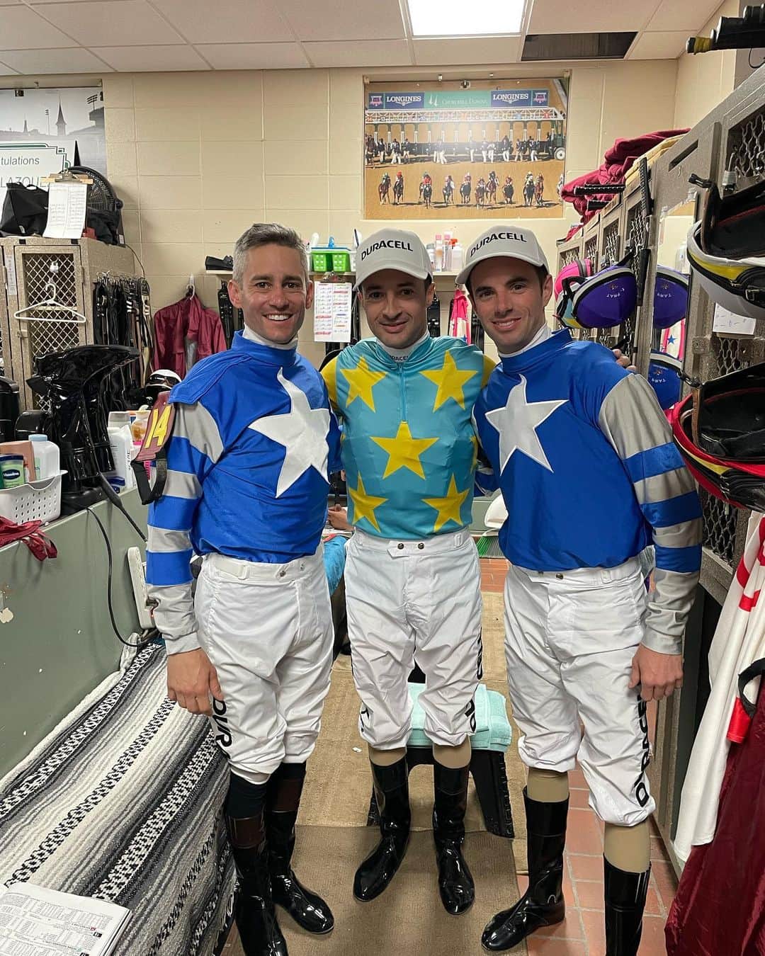 のインスタグラム：「Rivals X friends ! Great job guys ! #jockeys #kentuckyderby#ルメール#jra#churchilldowns #jocksroom」