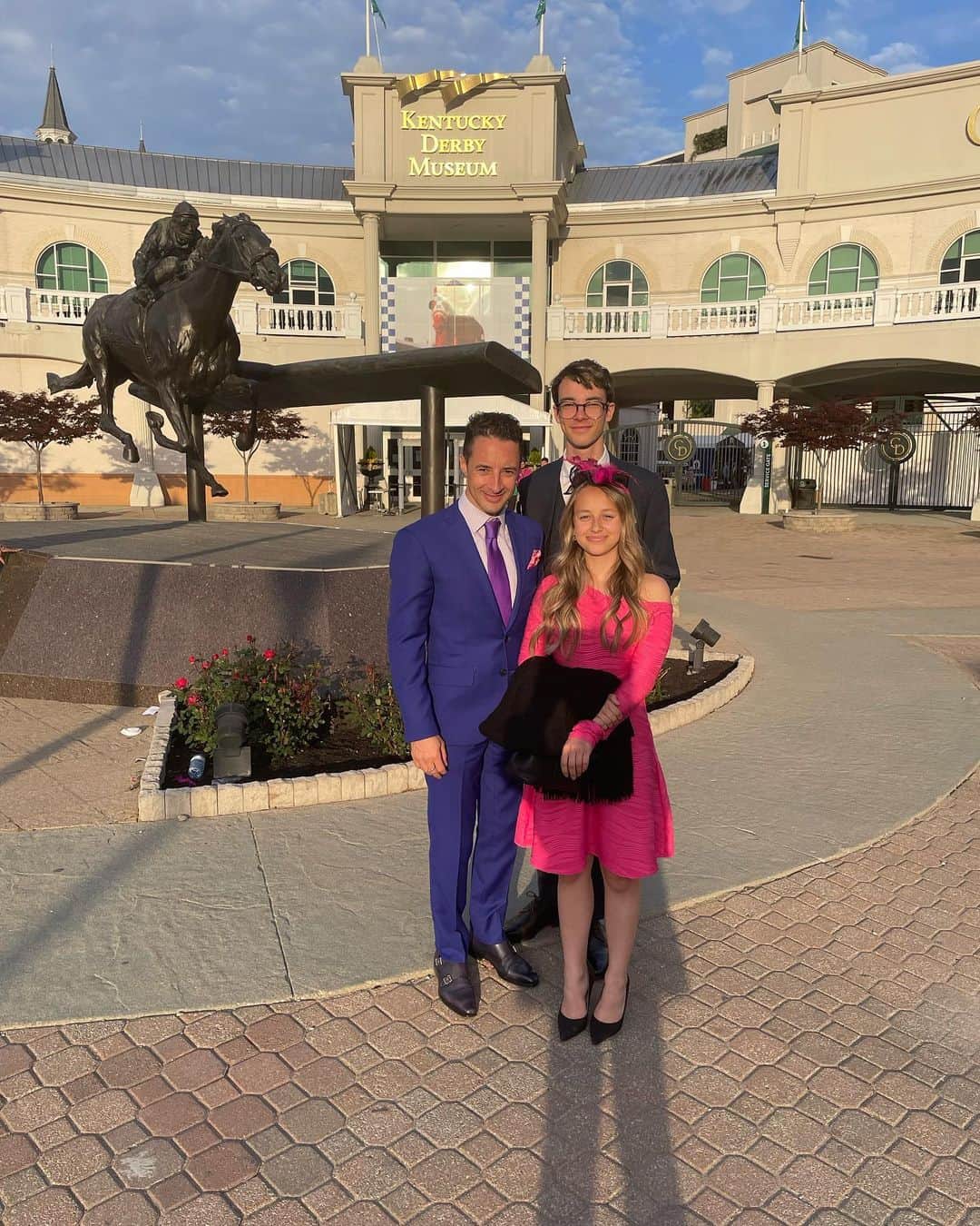 のインスタグラム：「So Happy to have my kids supporting me for Kentucky Derby ! Merci . Je vous aime tellement 🥰🥰🥰 #kids #family #kentuckyderby #fashion #redcarpet #ルメール#futurstars#alreadystars#lovingdad#horseracing」