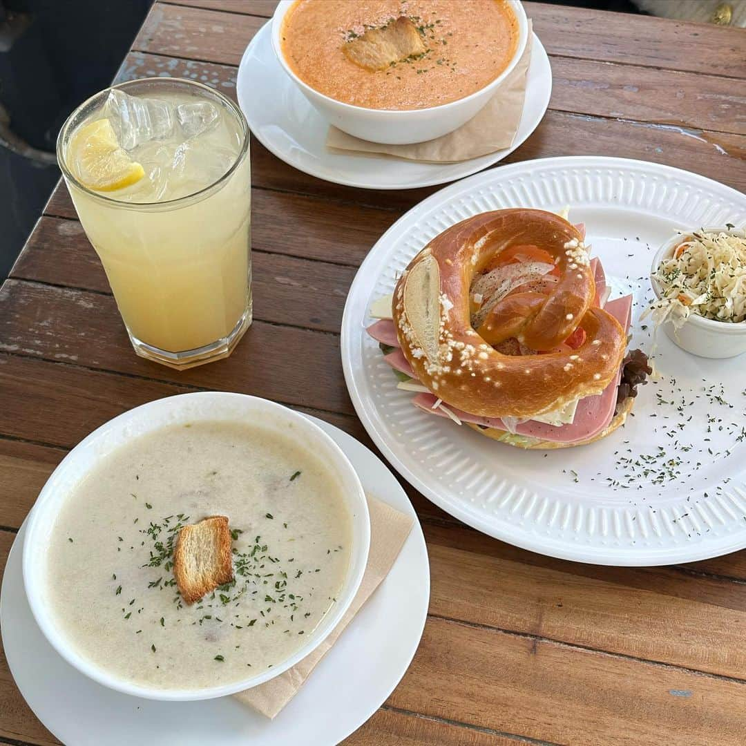 宇佐美佳奈さんのインスタグラム写真 - (宇佐美佳奈Instagram)「🥯 スープ🥣が美味し過ぎて忘れれない💦🥹  @thebakerstable_seoul  #thebakerstable」5月7日 20時41分 - usa_beige