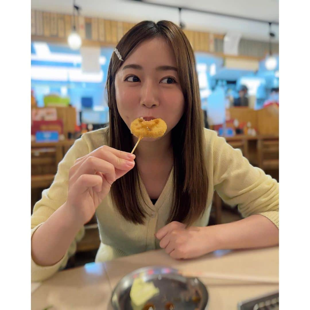 多田愛佳さんのインスタグラム写真 - (多田愛佳Instagram)「久しぶりの外食🍽️ 東京で初めての串カツ田中‼︎ 美味しかった🤤 推しはレンコン💛 大阪もまた行きたいな〜‼︎ . カーディガンの商品タグ🏷️ コットンキャンディーカーディガン・p516195」5月7日 21時13分 - lovetannnnnn