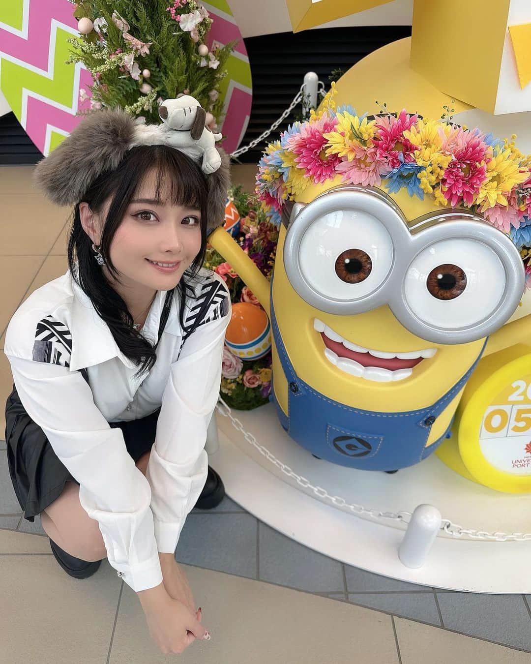 赤羽もものインスタグラム：「ミニオン🍌🍌🍌   #ユニバ  #ユニバコーデ  #ミニオン  #universalstudios  #universal  #minion」