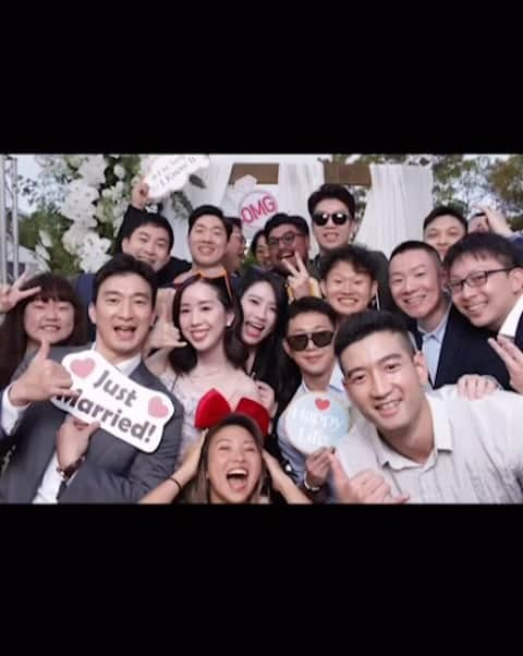エビアン・クーのインスタグラム：「happiest overload 💜🥰💗💛👰‍♀️💍」