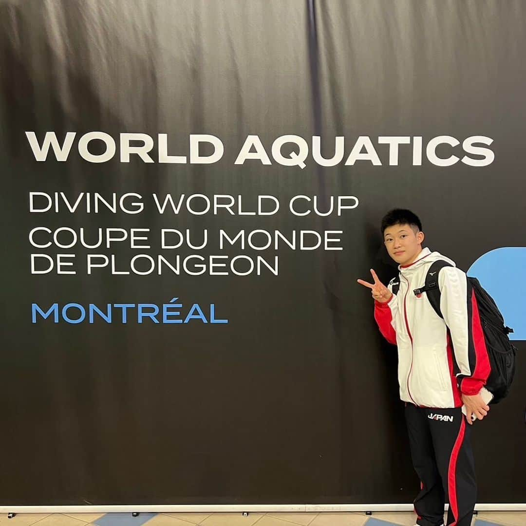 玉井陸斗のインスタグラム：「I'm in Montreal🇨🇦 I gonna compete to the Final!! Please watch me in tne competition tonight at 16:45🇨🇦(5:45🇯🇵)   #worldAquatics  #diving  #montreal」