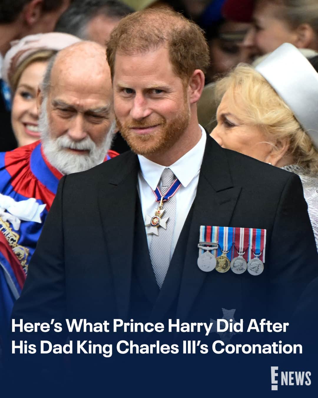 E! Onlineさんのインスタグラム写真 - (E! OnlineInstagram)「He came, he saw and then... he left. Link in bio for what the Duke of Sussex did after his dad's historic #coronation. (📷: Getty)」5月8日 5時30分 - enews