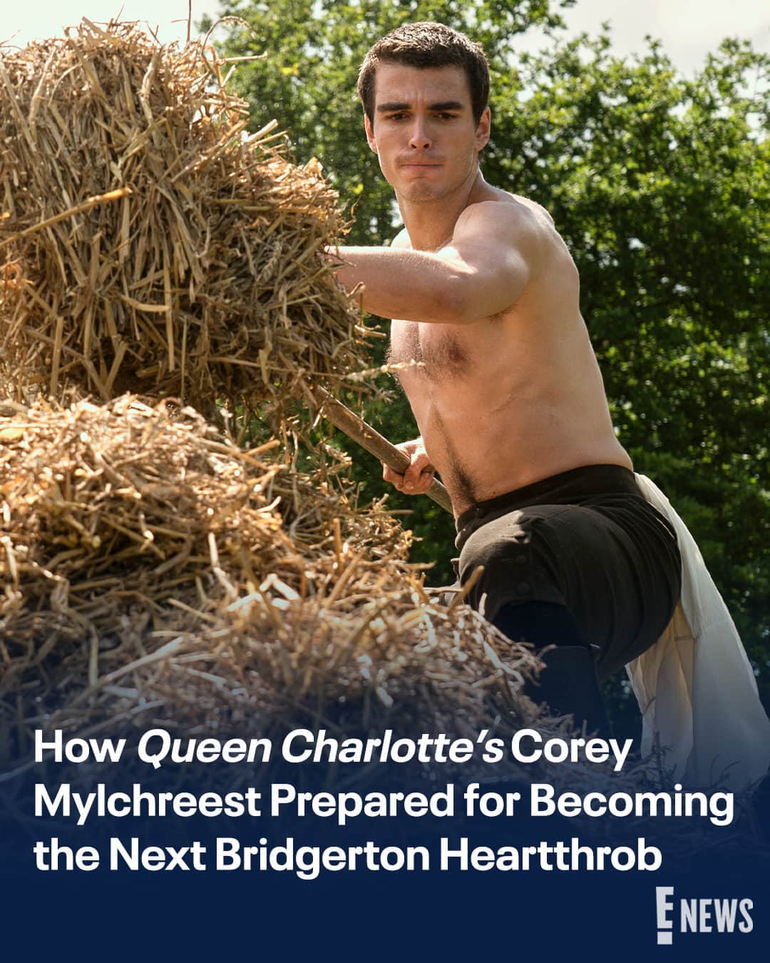 E! Onlineさんのインスタグラム写真 - (E! OnlineInstagram)「We're already burning for young King George III in #QueenCharlotte. 🔥 Link in bio for how Corey Mylchreest prepared to star in the newest #Bridgerton series. (📷: Netflix)」5月8日 6時00分 - enews